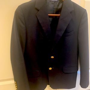 Landsend Navy Blazer with Gold Buttons.  Fits like US 6
